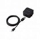 ＡＣ充電器　Ｃケーブル同梱　１．５ｍ　ブラック