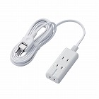 電源タップ　磁石　３個口（内３ピン１）　３ｍ　白