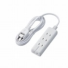 電源タップ　磁石　４個口（内３ピン１）　２ｍ　白