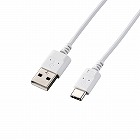 ＵＳＢ　Ｔｙｐｅ‐Ｃケーブル／スマホ用／ＵＳＢ（Ａ‐Ｃ）／極細／１．５ｍ／ホワイト