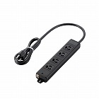 電源タップ　３Ｐ　４個口　黒　マグネット　１ｍ