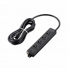 電源タップ　３Ｐ　４個口　黒　マグネット　３ｍ