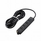 電源タップ　３Ｐ　４個口　黒　マグネット　５ｍ