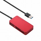 カードリーダー　ＵＳＢ３．０　９倍速　レッド