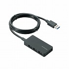 ＵＳＢ３．０ハブ　セルフ＆バスパワー　４ポート　黒