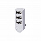 ＵＳＢＨＵＢ２．０／機能主義／バスパワー／３ポート／直挿し／ホワイト