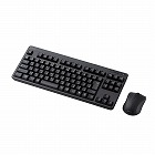無線キーボード／メンブレン式／コンパクトサイズ／マウス付／ブラック