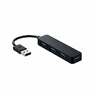 ＵＳＢＨＵＢ２．０／カラフルモデル／バスパワー／４ポート／ブラック