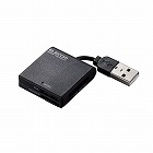 カードリーダ／ケーブル固定／ＳＤ＋ＭＳ対応／黒