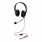 エレコム　有線ヘッドセット　両耳　ブラック