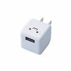 デジタルオーディオプレーヤー用ＡＣ充電器／Ｃｕｂｅ／１．８Ａ／ホワイトフェイス
