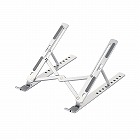 ノートＰＣスタンド／折りたたみコンパクト／薄型／９段階調整／シルバー
