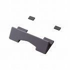 ノートＰＣスタンド／薄型／レザー／粘着式／ロング／グレー