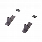 ノートＰＣスタンド／薄型／レザー／粘着式／ショート／グレー