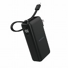 ＡＣ充電器・ＵＳＢ　Ｔｙｐｅ‐Ｃケーブル一体モバイルバッテリー（１００００ｍＡｈ）【ブラック】