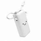 ＡＣ充電器・ＵＳＢ　Ｔｙｐｅ‐Ｃケーブル一体モバイルバッテリー（１００００ｍＡｈ）