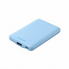 薄型コンパクトモバイルバッテリー（５０００ｍＡｈ／３Ａ／Ｃ×１＋Ａ×１）【ブルー】