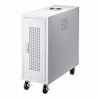 【サンワサプライ】HUBボックス　2U　キャスター付き　ホワイト