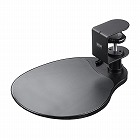 【サンワサプライ】マウステーブル　360度回転　クランプ式　硬質プラスチック製　ブラック