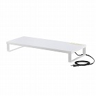 【サンワサプライ】モニター台　デスク　机上モニタスタンド　机上台　卓上　コンセント付き　2個口