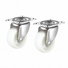 【サンワサプライ】キャスター　後付け　汎用キャスター　75mm径　2個セット（フリー）ナイロン製