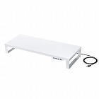 【サンワサプライ】モニター台　机上台　幅60cm　USBハブ　4ポート　コンパクト　木製天板