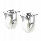 【サンワサプライ】キャスター　後付け　汎用キャスター　75mm径　2個セット（固定）ナイロン製