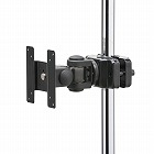 【サンワサプライ】支柱取付けモニタアーム(高耐荷重・20kgまで・支柱径25ー40mm・短タイプ)