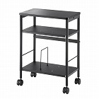 【サンワサプライ】ファイルワゴン　サイドデスク　高さ可変　キャスター付き