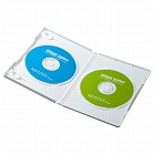 【サンワサプライ】DVDトールケース（2枚収納・10枚セット・ホワイト）