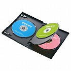 【サンワサプライ】DVDトールケース（4枚収納・10枚セット・ブラック）