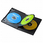 【サンワサプライ】DVDトールケース（3枚収納・3枚セット・ブラック）