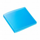 【サンワサプライ】CD・DVD収納ケース(ファイルケース・12枚収納・インデックス付き・ブルー)