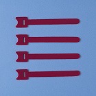 【サンワサプライ】ケーブルタイ（面ファスナー・レッド・4本入り）