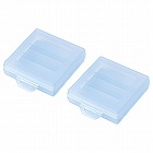【サンワサプライ】電池ケース（単4形用2個セット・ブルー）