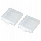 【サンワサプライ】電池ケース（単4形用2個セット・クリア）