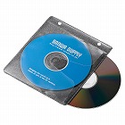 【サンワサプライ】CD/DVD不織布ケース（リング穴付き・50枚入り・ブラック）