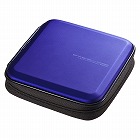 【サンワサプライ】ブルーレイディスク対応セミハードケース（24枚収納・ブルー）