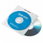 【サンワサプライ】DVD・CD不織布ケース（リング穴付き・50枚入り・ホワイト）