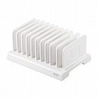 【サンワサプライ】タブレット　スマートフォン用スタンド　10台収納タイプ　スマホ　仕切り付　連結