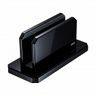 【サンワサプライ】ノートパソコンスタンド　縦置き型　アクリル製　ブラック
