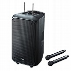 【サンワサプライ】拡声器　マイクスピーカー　200W出力　ワイヤレスマイク2本付属　ハンドル