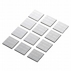 【サンワサプライ】冷却パット　アルミ　17mm　角型　12枚入り　シルバー　ノートパソコン