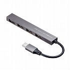 【サンワサプライ】USB　Type-C　USB2.0　4ポート　スリムハブ