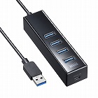 【サンワサプライ】USBハブ　USB　A　4ポート　USB3.2　Gen1　マグネット付　セルフ