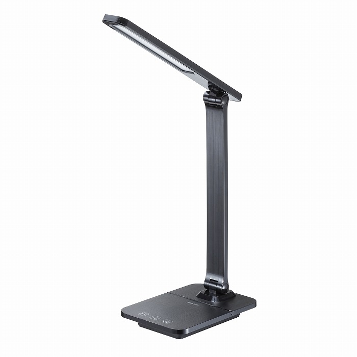 【サンワサプライ】デスクライト LED 充電式 無段階調光 1200ルクス USBポート搭載