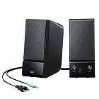 【サンワサプライ】アンプ内蔵スピーカー　10W出力　スピーカー間延長可能　ブラック