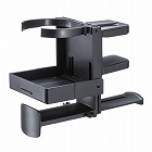 【サンワサプライ】ドリンクホルダー付きヘッドホンフック　クランプ固定式　カップホルダー