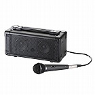 【サンワサプライ】拡声器　マイク　1本　有線　スピーカー　20W出力　アンプ　電池駆動　AC電源