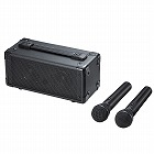 【サンワサプライ】拡声器　マイク　2本　ワイヤレス　スピーカー　20W出力　ワイヤレスアンプ